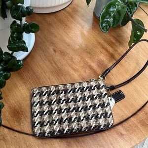 Coach tweed wristlet